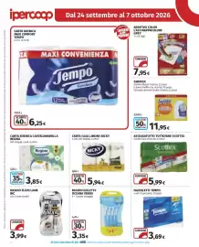 Volantino Ipercoop Pagina 24: Carta igienica Tempo Comfort €6,25, Carta casa limone Nicky €5,94