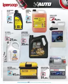 Volantino Ipercoop Pagina 30: Olio Selenia benzina/diesel €35,90, Batteria Bosch P0000 €51,20