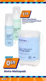 Action Flugblatt woche 39 Seite 10: Alvira Clean Beauty Gesichtsreinigungsschaum €1,58, Alvira Wattepads €0,69
