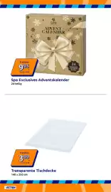 Action Flugblatt woche 39 Seite 19: Spa Exclusives Adventskalender €9,95, Transparente Tischdecke €3,99