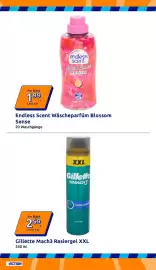 Action Flugblatt woche 39 Seite 23: Gillette Mach3 Rasiergel XXL €2,59, Endless Scent Wäscheparfüm Blossom Sense €1,99