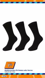 Action Flugblatt woche 39 Seite 3: Bambussocken für Damen oder Herren €2,48