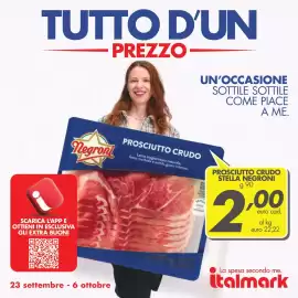 Volantino Italmark Pagina 1: Prosciutto crudo Stella Negroni €2,00