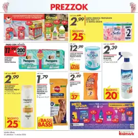 Volantino Italmark Pagina 12: Latte in polvere Optipro 2/3/4 Nidina Nestlé €12,99, Carta igienica profumata Seta Foxy €2,99
