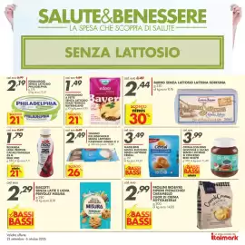 Volantino Italmark Pagina 17: Madeleine senza zuccheri Céréal €3,49, Tomino del boscaiolo senza lattosio €2,49