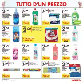Volantino Italmark Pagina 9: Sacchi rifiuti condominiali Virosac €1,50, Pellicola ultraderente Domo Pak €1,00
