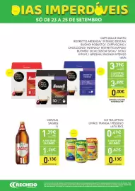 Folheto Recheio Página 2: Ice tea lipton limão/ manga/ pêssego €0,49, Cerveja sagres €1,26