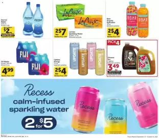 Vons weekly ad Page 10: Fiji Water €4,99, Update Energy €4,00
