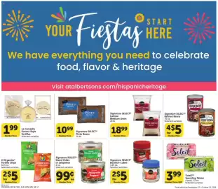 Vons weekly ad Page 4: Soleil Sparkling Water €3,99, Signature Select Bouillon Cubes €5,00