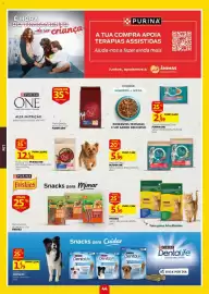 Folheto Auchan semana 39 Página 44: Ração p/ Gato FRISKIES €5,99, Ração p/ Cão Purina One €12,28