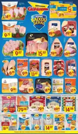 Encarte Supermercados Guanabara Página 5: Peito de Frango s/ Osso e c/ Pele Guibon €13,95, Filé de merluza €18,74