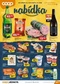 Coop leták | Jednota Strana 1: Coop La Piazzetta Prosecco DOC Frizzante €79,90, Gothajský salám €10,90
