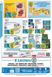 Catálogo E.Leclerc Página 36: Purina One mini €7,99, Ultima alimento para gatos adultos €17,99