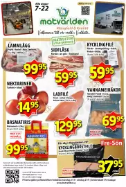 Matvärlden Tensta reklamblad vecka 39 Sida 1: LAMMLÄGG €99,95, BASMATIRIS €99,95