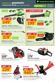 Catalogue Espace emeraude page 3: SARP Élagueuse thermique €169,00, Greenworks Aspirateur / souffleur / broyeur 40 V €249,00