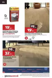 Catalogue Bricomarché page 6: REVÊTEMENT DE SOL PLACAGE BOIS €32,90, Distingo XL Sol stratifié €19,90