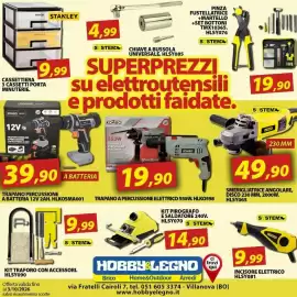 Volantino Hobby e Legno Pagina 1: Cassetiera Stanley €9,99, Smerigliatrice angolare Systemx €49,90