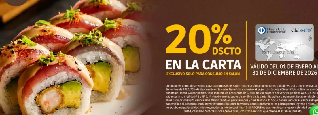 Edo Sushi Bar (válido hasta 2-11)