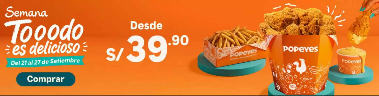 Catálogo Popeyes (válido hasta 29-09)