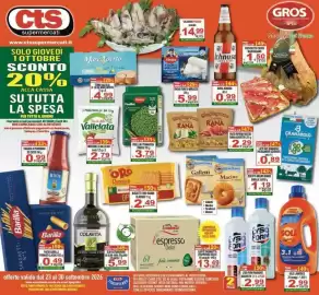 Volantino CTS Supermercati Pagina 1: Pasta ripiena rustici Rana assortita €2,29, Pisellini Primavera Findus €3,79