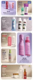 Walmart flyer Page 7: Not Your Mother's Curl Talk gel €10,97, Dove UV Repair & Glow shampoo €4,97