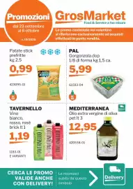 Volantino GrosMarket Pagina 1: Tavernello Vino bianco, rosso, rosè €1,19