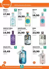 Volantino GrosMarket Pagina 38: Arcipelago Gin marino toscano €21,90, Malfy Gin limone, arancia €18,50