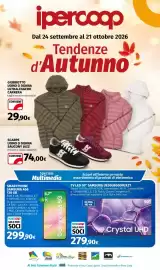 Volantino Ipercoop Pagina 1: Smartphone Samsung A56 €299,90, TV LED 50" Samsung €279,90