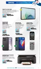 Volantino Ipercoop Pagina 9: Senior phone Beghelli 9210N €49,90, Stampante multifunzione Epson XP-2200 €59,90