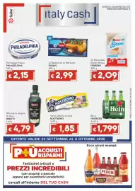 Volantino Italy Cash Pagina 1: Passata Mutti €1,99, Olio extra vergine di oliva Ribatti €4,79
