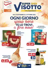 Volantino Supermercati Visotto Pagina 1: Clemente selezione olio extra vergine di oliva €4,99, Loriana sfogliatissima €1,49