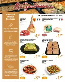 Volantino Tre Valli Supermercato Pagina 4: Polpettone di carne mista alla tirolese €1,79, Lasagne della Val Brembana €1,19