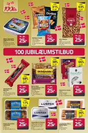 Fleggaard reklamblad Sida 6: Lurpak smørbar €25,00, Anthon Berg Marcipanbrød el. Toms Chokoladebarer €25,00