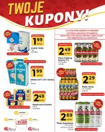 Społem Częstochowa gazetka tydzień 39 Strona 2: Piwo Kasztelan €2,69, Cukier biały Polski €1,99