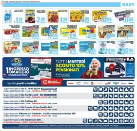 Volantino Sacoph Pagina 20: Mio Yogurt Frutta €1,19, Fruttolo yogurt & Smarties €0,69