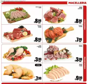 Volantino Sacoph Pagina 9: Bistecche di collo di suino €8,99, Spezzato di pollo €3,99