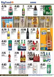Volantino Big Food Pagina 50: Peroni Birra Nastro Azzurro Lattina €1,05, Heineken birra €1,89