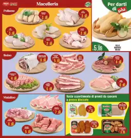 Volantino Supermercati EffePiù Pagina 3: Pollo ruspante intero €5,99, Fettine di pancetta di suino €5,99