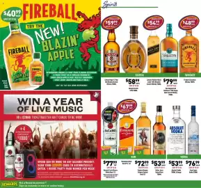 Liquor Legends catalogue Page 4: $40⁹⁹ 40 FIREBALL SAVE UP TO $6 each TRY THE NEW! FIREBALL BLAZIN' SPICY CRISP APPLE
