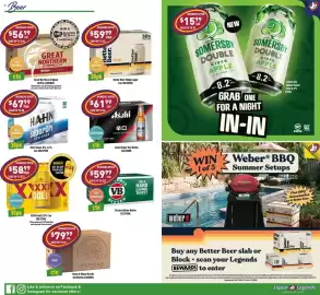 Liquor Legends catalogue Page 7: Asahi Super Dry Bottle €61,99, XXXX Gold Can €58,99