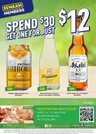 Liquor Legends catalogue Page 2: Asahi Super Dry 3.5% Bottle €12,00, Brown Brothers Prosecco Lemon Yuzu Spritz €30,00
