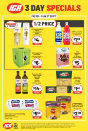 IGA catalogue Page 1: Balducci Pasta Selected Varieties €1,30, Pedigree Wet Dog Food €2,50