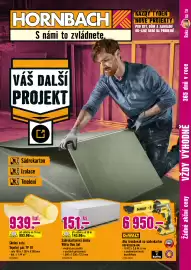 Hornbach leták Strana 1: Skelná vata Tepelný pás TP 01 €893,00, DeWalt aku šroubovák na sádrokarton dcf620d2k-qw €6.950,00