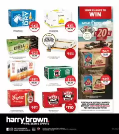 Harry Brown catalogue Page 6: Better Beer Zero Carb €59,90, Miller Chill or Genuine Draft €52,90