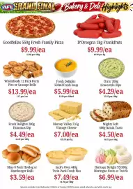 Farmer Jack's catalogue week 39 Page 5: AFL GRAND FINAL Bakery & Deli Highlights Goodfellas 550g Fresh Family Pizza $9.99/ea