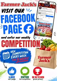 Farmer Jack's catalogue week 39 Page 6: 4:06A C Farmer Jack's VISIT OUR \, FACEBOOK PAGE and enter our weekly Farmer Jack's