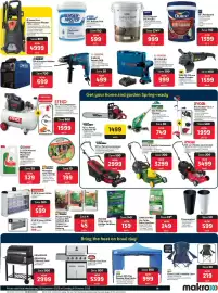 Makro catalogue Page 19: Hyper Tough 45 cc Petrol Chainsaw 18" €1.499,00, CAT 2300 W 230 mm Angle Grinder €1.599,00