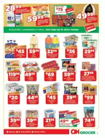 OK Grocer catalogue Page 3: Blossom Lite 25% Fat Spread €20,00, Eskort Red or Smoked Viennas €59,99