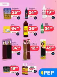 PEP catalogue Page 2: Laxi hair food €19,99, Dermasul shampoo €36,99
