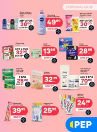PEP catalogue Page 3: Nivea cherry blossom body lotion €49,99, Clere Gly-Co-Oil body cream & body lotion €70,00